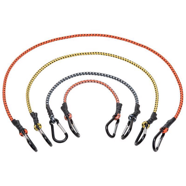 Keeper Assorted Carabiner Style Bungee Cord 18 in. L X 0.315 in. 12 pk