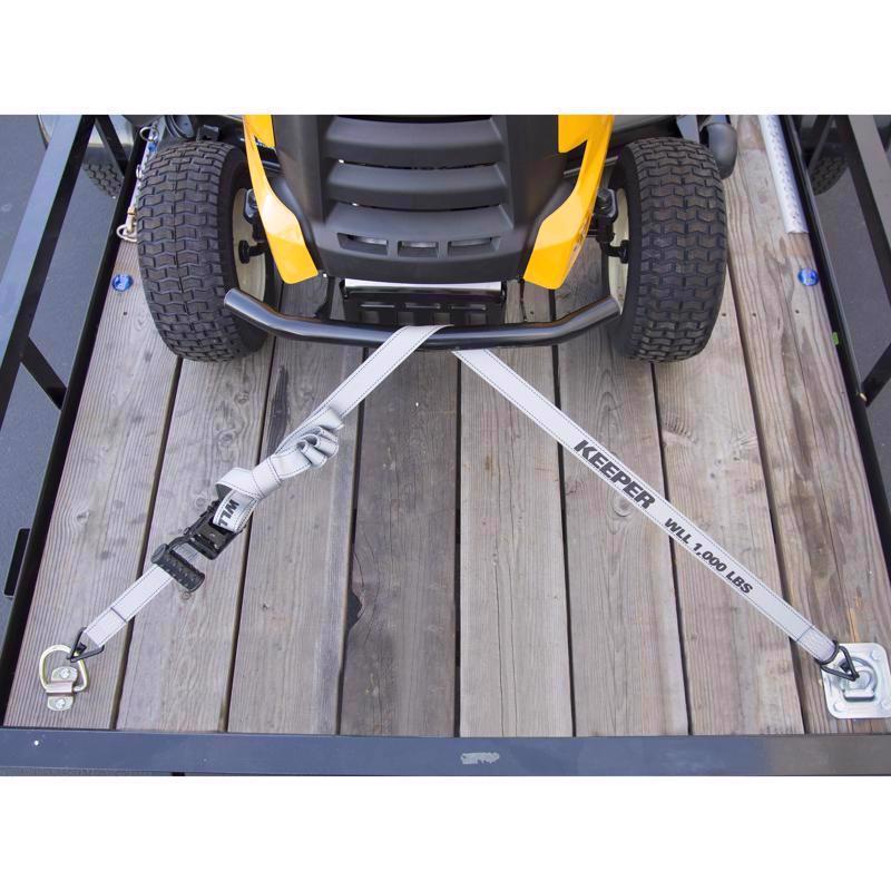 Keeper 1.5 in. W X 14 ft. L Gray Ratchet Tie Down Strap 1000 lb 1 pk