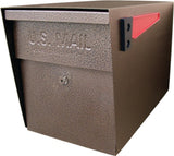 Mail Boss Packagemaster Series 7108 Locking Curbside MailBox, Steel, Bronze/Galvanized, 11-1/4 in W, 21 in D, Bronze
