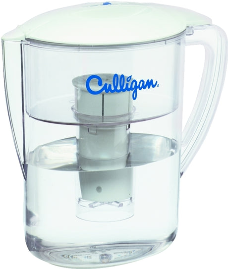 Culligan PIT-1 Water Filter Pitcher, 2 qt, 50 gal Cartridge, Plastic, Clear