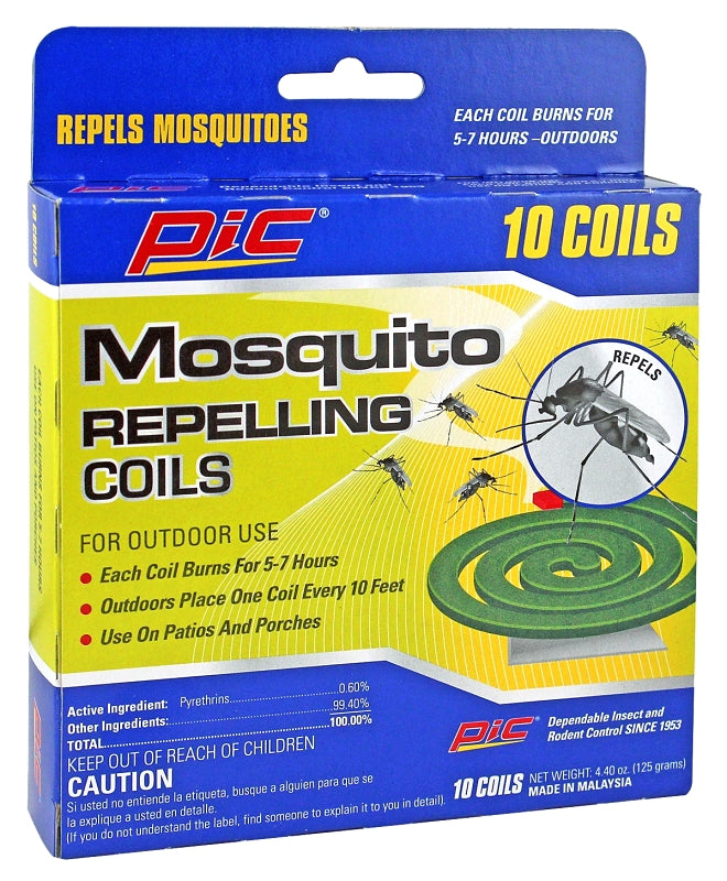 PIC C-10-12 Mosquito Repelling Coil, Includes: (8) Mosquito Coils