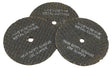Forney 60215 3-Piece Cut-Off Wheel, 1-1/2 in Dia, 1/32 in Thick