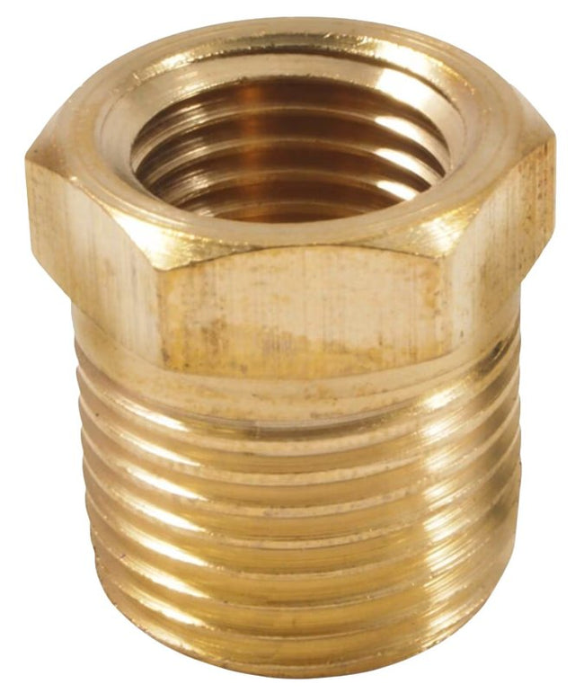 Forney 75535 Pipe Bushing, 1/4 x 3/8 in, FNPT x MNPT, Brass