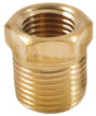Forney 75535 Pipe Bushing, 1/4 x 3/8 in, FNPT x MNPT, Brass