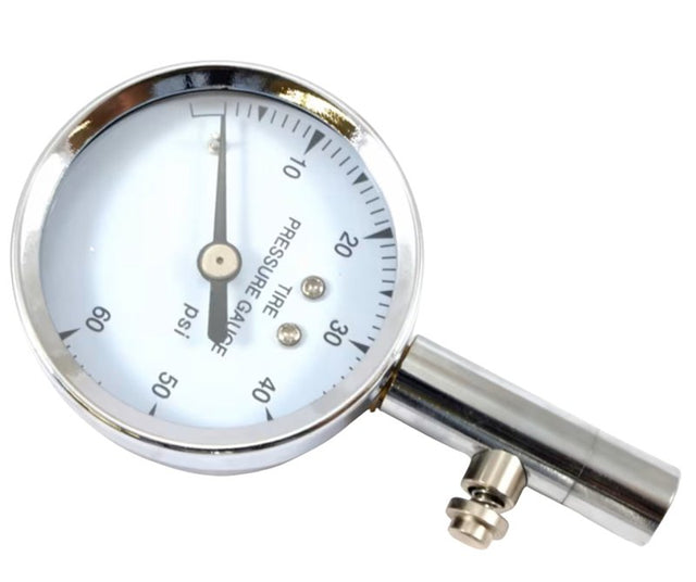 Forney 75528 Dial Tire Gauge, 10 to 60 psi, Steel Gauge Case