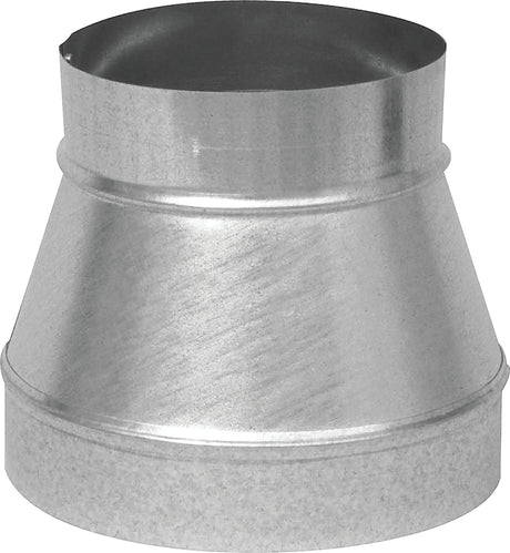 Imperial GV1202 Stove Pipe Reducer, 7 x 6 in, 5-5/8 in L, 26 ga Thick Wall, Steel, Black, Galvanized