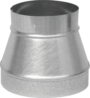 Imperial GV1269 Stove Pipe Reducer, 9 x 6 in, 26 ga Thick Wall, Mill finish, Galvanized