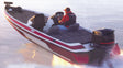 Carver 77217S11 Wide Bass Boats, 17'6, Sun-Dura Mist Gray O/B w/Tie Down Kit