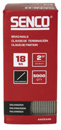 Senco AX21EAAN Series Nail, Glue Collation, 2 in L, 18 ga, Steel, Electro-Galvanized, Brad, Medium Head, Smooth Shank