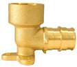 Apollo ExpansionPEX Series EPXDEE34 Drop Ear Pipe Elbow, 3/4 in, Barb x FNPT, PEX-A, 90 deg Angle, Brass