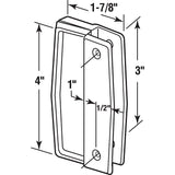 Prime-Line A 111 Door Pull Set, 1-7/8 in W, 0.7 in D, 4 in H, Plastic