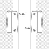 Prime-Line A 111 Door Pull Set, 1-7/8 in W, 0.7 in D, 4 in H, Plastic