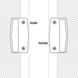 Prime-Line A 111 Door Pull Set, 1-7/8 in W, 0.7 in D, 4 in H, Plastic