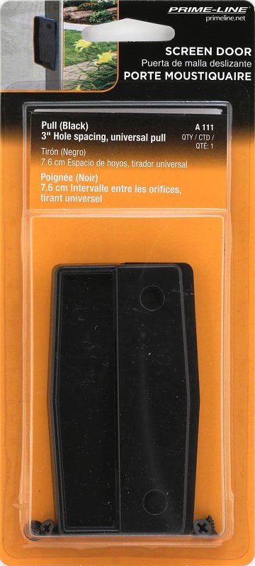 Prime-Line A 111 Door Pull Set, 1-7/8 in W, 0.7 in D, 4 in H, Plastic