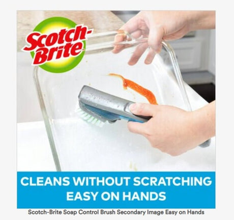 Scotch-Brite 751U-RF-2 Soap Control Brush Refill, Nylon Bristle, 7.6 in L