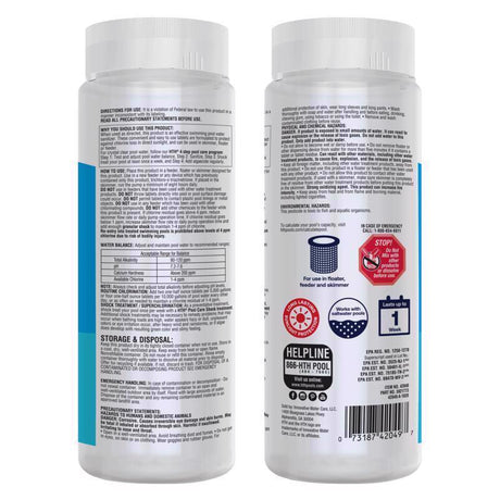 HTH Pool Care 1" Tablet Chlorinating Chemicals 1.5 lb, Pack of 6