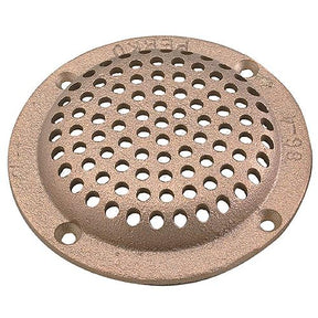 6″ Round Bronze Strainer for 2-1/2″ T-Hulls