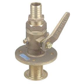 1-1/4"Bronze Seacock w/Straight Tail Piece