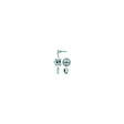 Perko 1280DP0CHR Flush Cup Rim Latch Set, w/Flush Strike, 3/4" - 1-1/8" Door