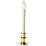 Celestial Lights Brass/White no scent Scent LED Battery Operated Taper Candle