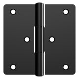 National Hardware N166-024 Modern Square Gate Hinge, Steel, Black, Tapping Screw Mounting