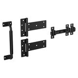 National Hardware N166-036 Industrial Gate Kit, Steel, Black, 4-Piece