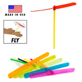 Aero Props AP0204-2D100 Propeller Toy, Hand Powered Flying, Plastic, Assorted, Pack of 100