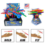 Aero Props AP0204-2D100 Propeller Toy, Hand Powered Flying, Plastic, Assorted, Pack of 100