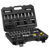 STANLEY STMT82831-LA Ratchet and Socket Set, Chrome, Pack of 2