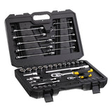 STANLEY STMT82832-LA Socket and Combination Wrench Set, Chrome, Pack of 2