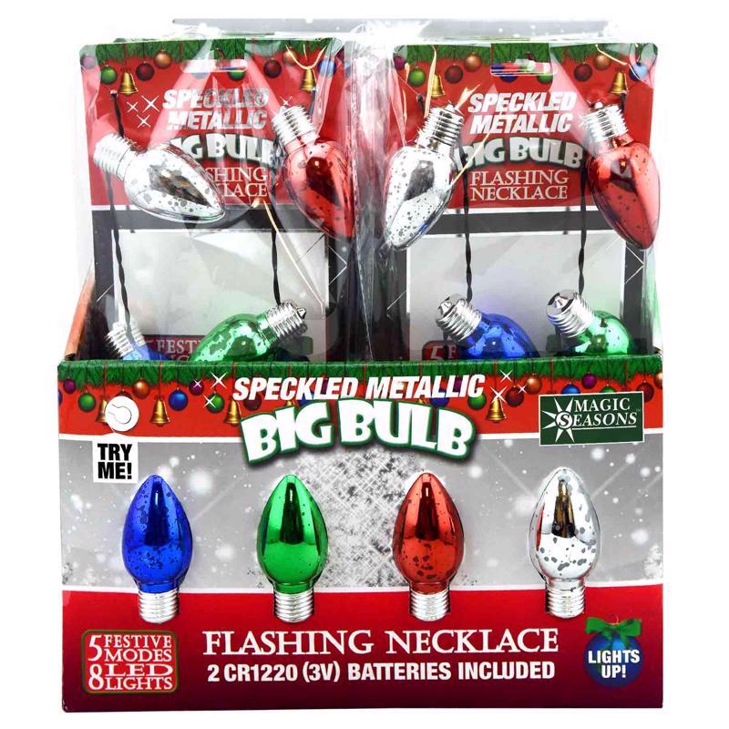 Magic Seasons Scorpion Master Big Bulb Flashing Necklace 1 pk, Pack of 24