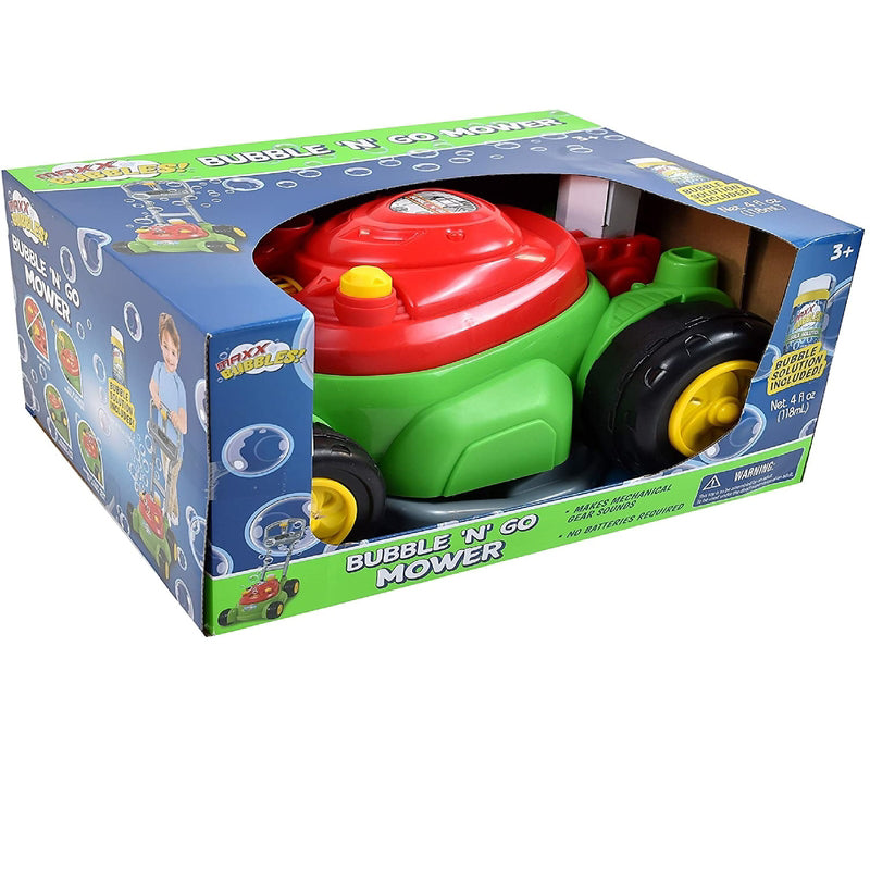 Maxx Bubbles Lawn Mower Bubble Blower Green/Red 1 pc