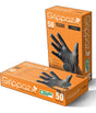 Grippaz G21091-XL50 Disposable Gloves, XL, Nitrile, Black, 4-1/4 in L