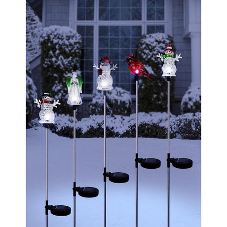 Alpine LED Cool White Assorted 33 in. Garden Stake, Pack of 20
