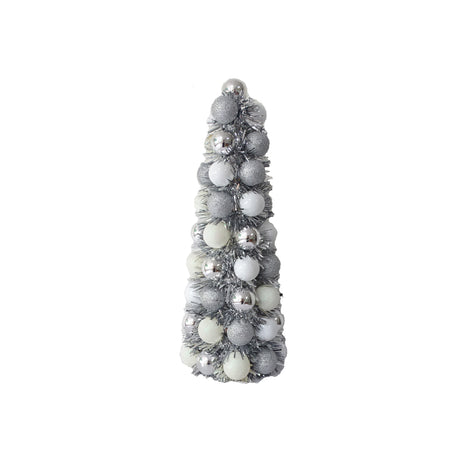 FC Young Assorted Glitter Ball Cone Christmas Tree 18 in., Pack of 4