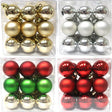 Celebrations Assorted Shiny and Matte Ornaments 6.35 in., Pack of 24