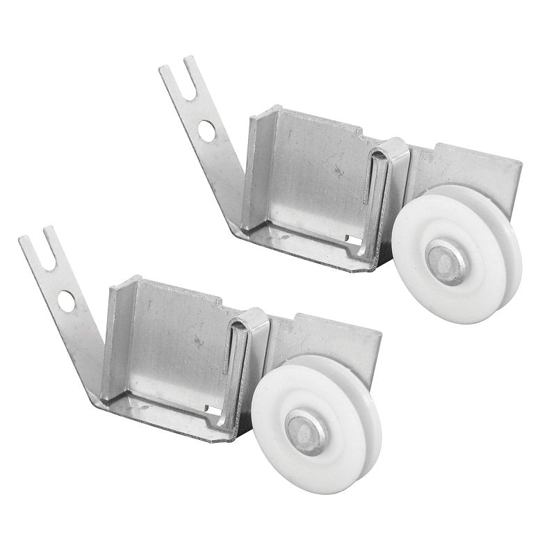 Prime-Line B 517 Roller Assembly, 1 in Dia Roller, 1/4 in W Roller, Aluminum/Plastic/Steel, Gray