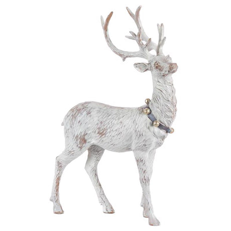 Gerson White Standing Holiday Deer Figurine 12 in., Pack of 8