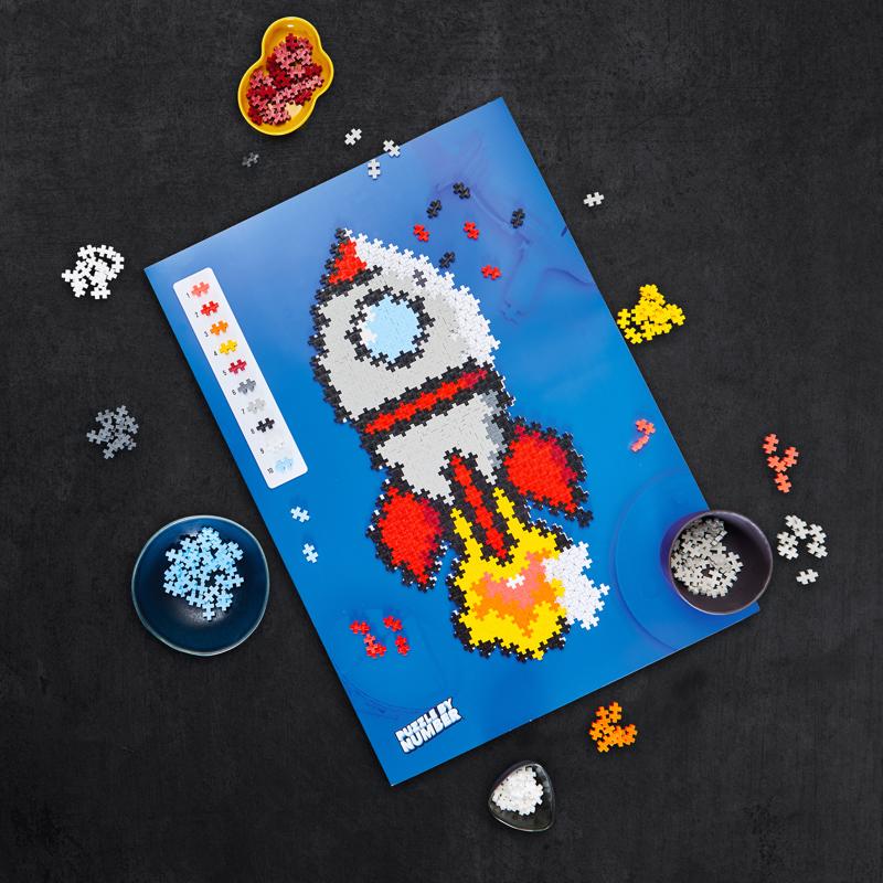 Plus-Plus Puzzle By Number Puzzle Multicolored 500 pc