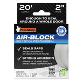Frost King AB77 Draft Guard Weatherstrip, 2 in W, 20 ft L, PVC, Clear