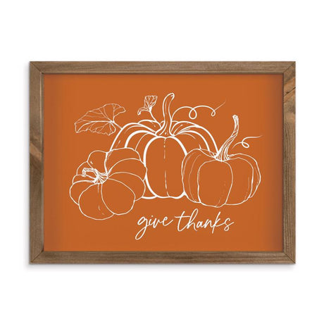 P Graham Dunn 13 in. Pumkin-Give Thanks Wall Decor, Pack of 4
