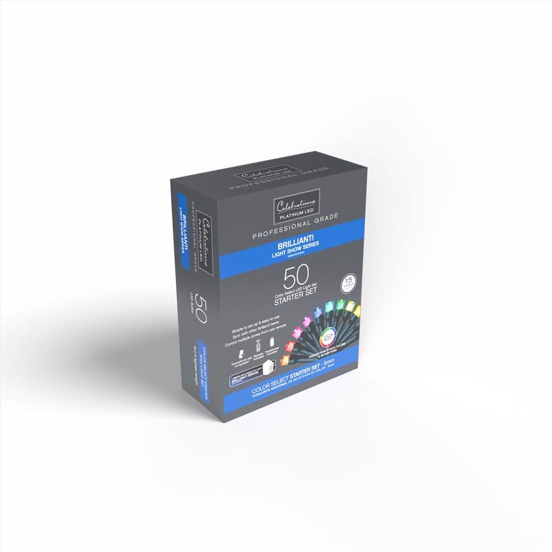 Celebrations Platinum LED Micro/5mm RGBW 50 ct String Lights w/Remote Smart-Enabled Christmas Lights