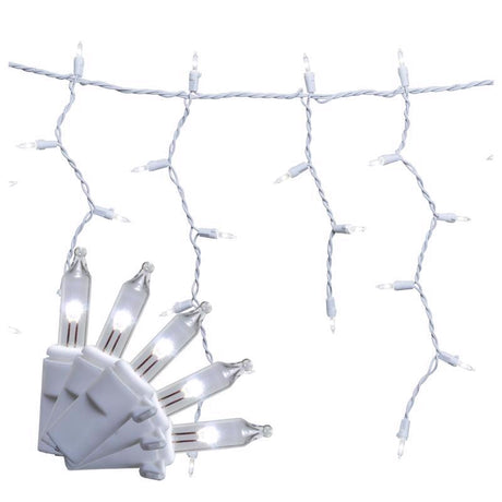 Celebrations Classic LED T5 Pure White 100 ct Icicle Christmas Lights 6 ft.