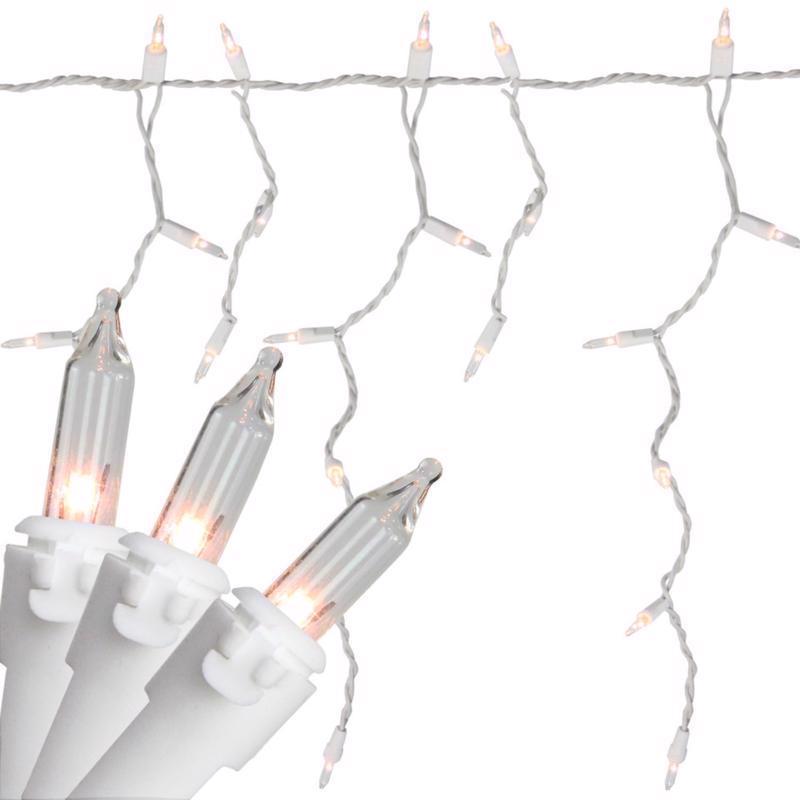 Celebrations Classic LED T5 Warm White 300 ct Icicle Christmas Lights 19.6 ft.
