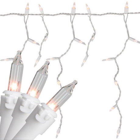 Celebrations Classic LED T5 Warm White 300 ct Icicle Christmas Lights 19.6 ft.
