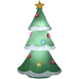 Gemmy Airblown Inflatable Christmas Tree with Snowy Layers 48 in. Inflatable