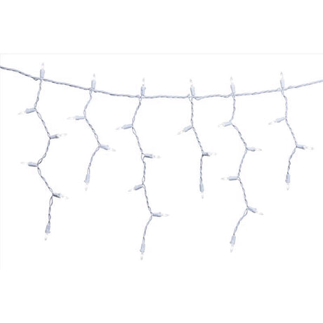 Celebrations Classic LED T5 Pure White 300 ct Icicle Christmas Lights 19.6 ft.