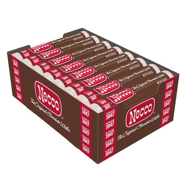 Necco Chocolate Candy Wafers 2 oz, Pack of 24