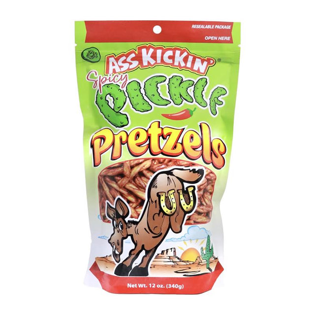 Ass Kickin' Spicy Pickle Pretzels 12 oz Bagged