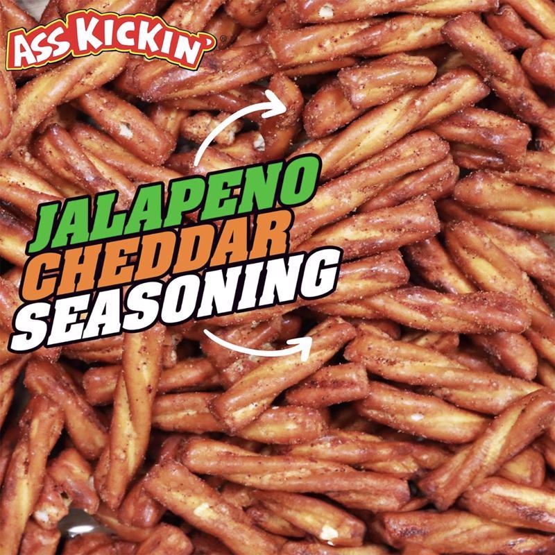 Ass Kickin' Jalapeno Cheddar Pretzels 12 oz Bagged